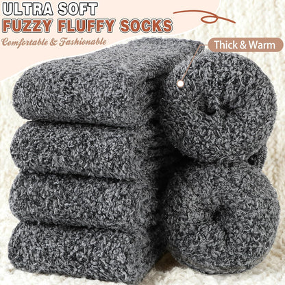 EBMORE Womens Fuzzy Socks Slipper Fluffy Cozy Comfy Cabin Plush Warm Winter Sleep Home Soft Socks