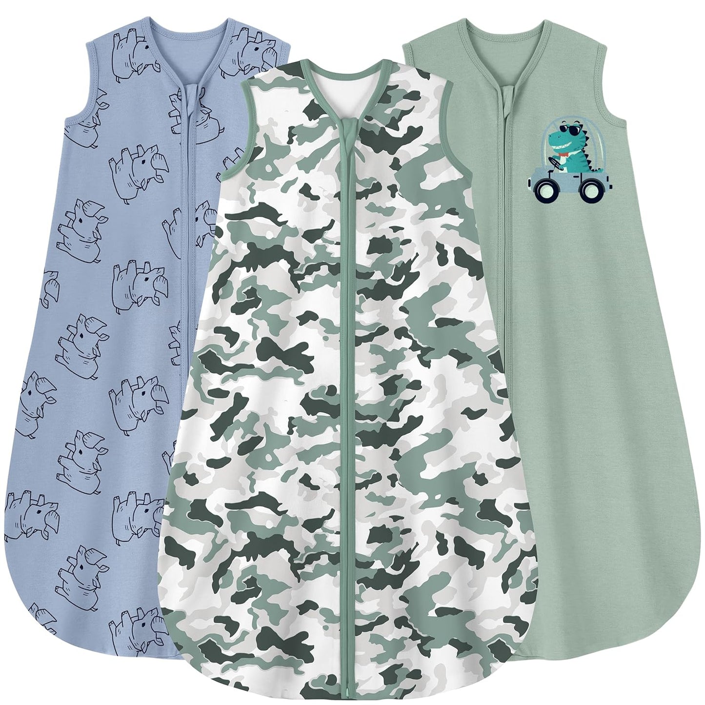 Yoofoss Baby Sleep Sack Baby Wearable Blanket 100% Cotton 2-Way Zipper Toddler Sleeping Sack