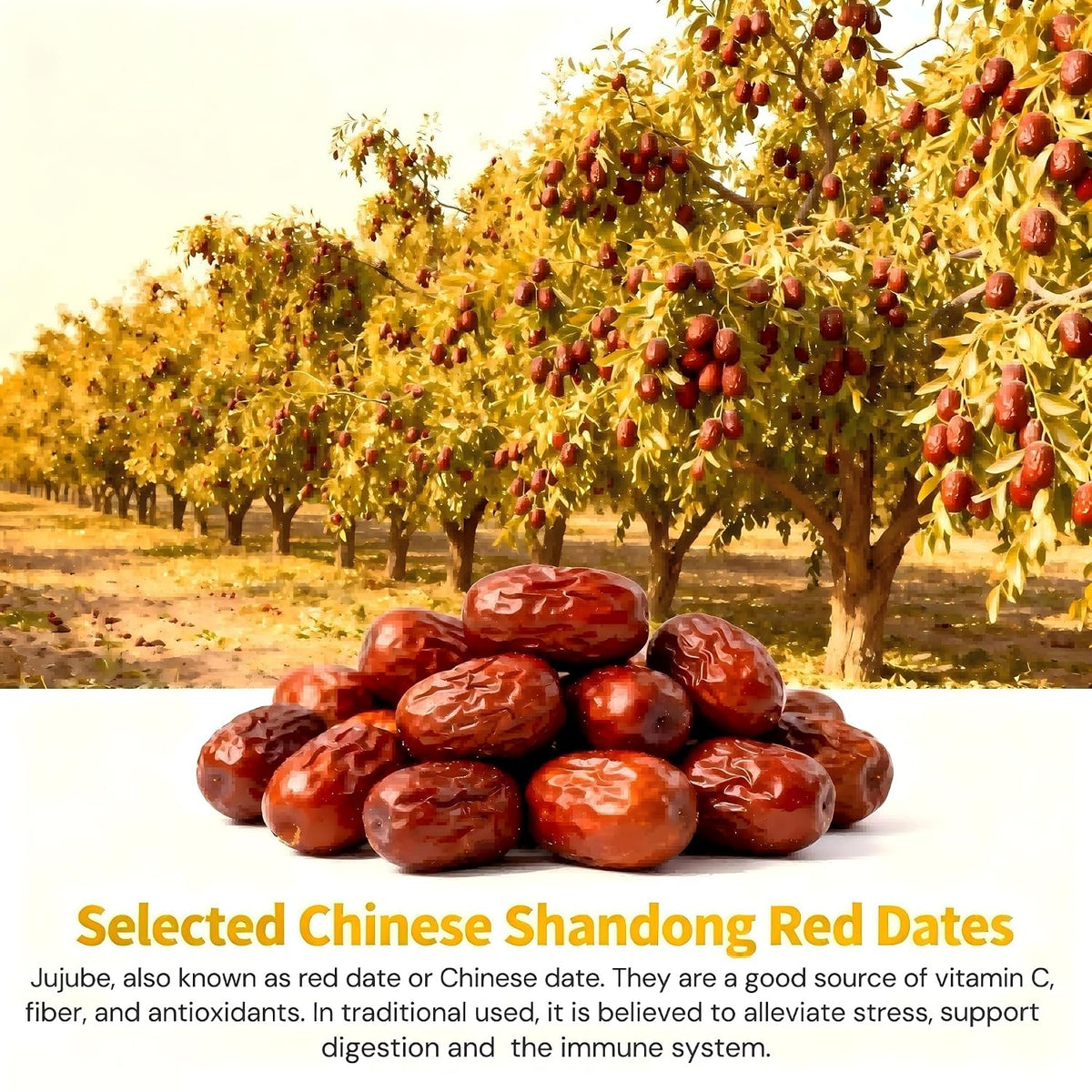 Chamomile Tea with Goji Berry & Jujube Dates - Naturally Sweet & Floral