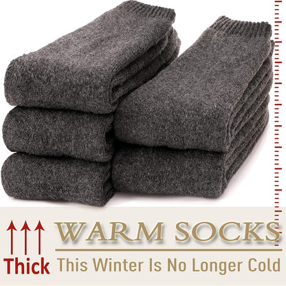 EBMORE Merino Wool Socks for Women Hiking Thermal Warm Winter Thick Boot Cozy Crew Comfy Work Socks for Ladies 5 Pairs