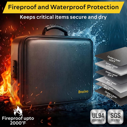 Fireproof Document Bag - Fireproof Box [Thermal Insulated] Fireproof Safety