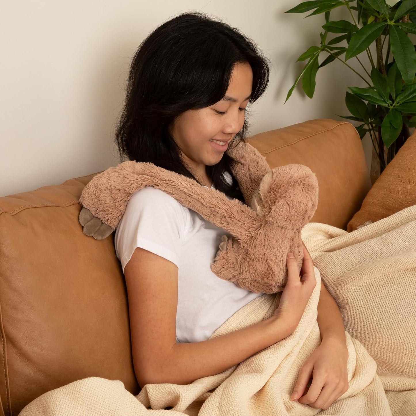 HUGIMALS Hugarounds Sidney the Sea Turtle 2.5 lb Microwaveable & Freezable Weighted Plush Neck & Shoulder Wrap | Soothing, Comforting Hugs for Self-Care & Relaxation | Unscented for Ages 2+