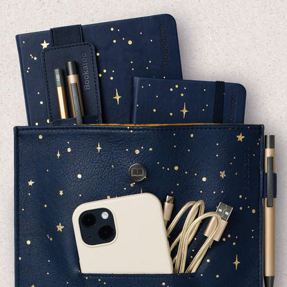 IF Compact Book Light - Moon & Stars, Dark Blue/Gold