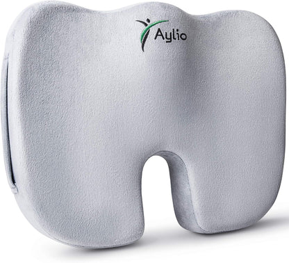 Seat Cushion for Desk Chair - Back Pain, Tailbone Relief, Coccyx, Butt, Hip Support - Ergonomic Office Chair Sciatica Car Pillow