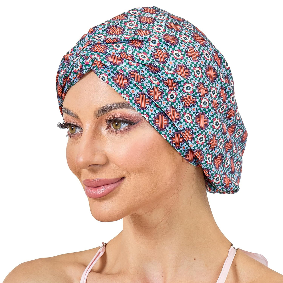 Adjustable Silk Bonnet Satin Curly Hair Wrap for Sleeping Women Anti Frizz