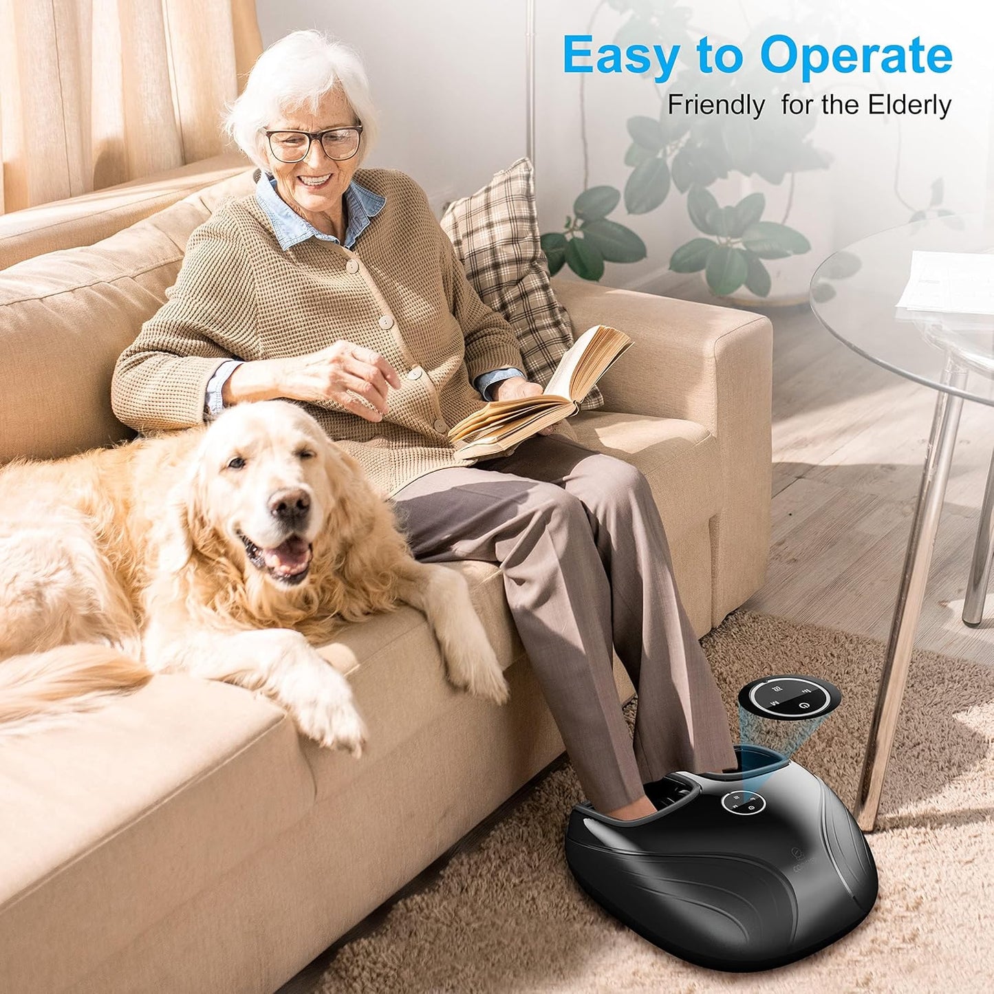 COMFIER [2026 Gift for Men,Women,Shiatsu Foot Massager with Fast Heat,Kneading Rolling Compression,Extra Vibration, FSA Eligible HSA Store, Plantar Fasciitis,Neuropathy Pain, Bigger Size 13IN