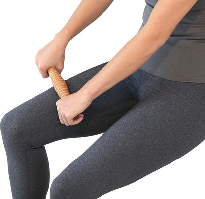 Body Back Wooden Foot Roller - Wood Therapy Massage Tool For Plain Relief