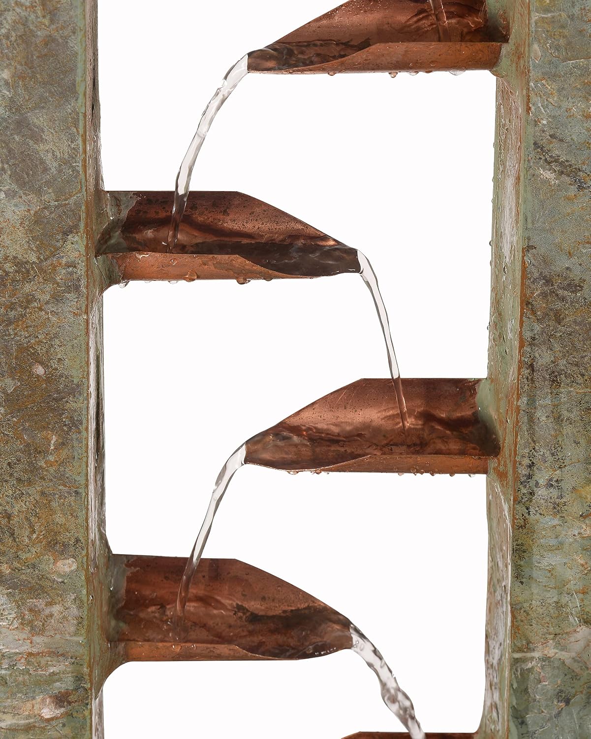 Kenroy Home Spillway Rustic Indoor Table Fountain, Slate and Copper, 19 Inch Height, 10 Inch Width, 6 Inch Depth
