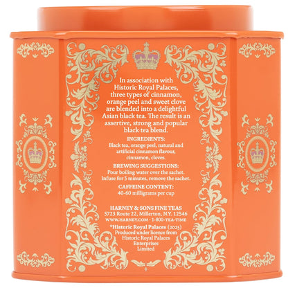 Harney & Sons Hot Cinnamon Spice Black Tea, 30 Sachets in Tin