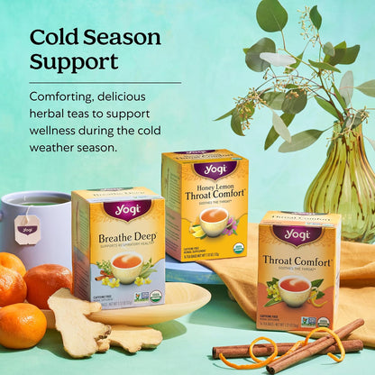 Yogi Breathe Deep Organic Tea, 16 Tea Bags (6 Pack)