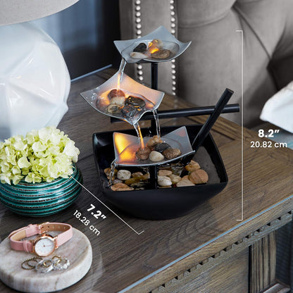 Homedics Tabletop Water Fountain, Home Décor Soothing Sound Machine