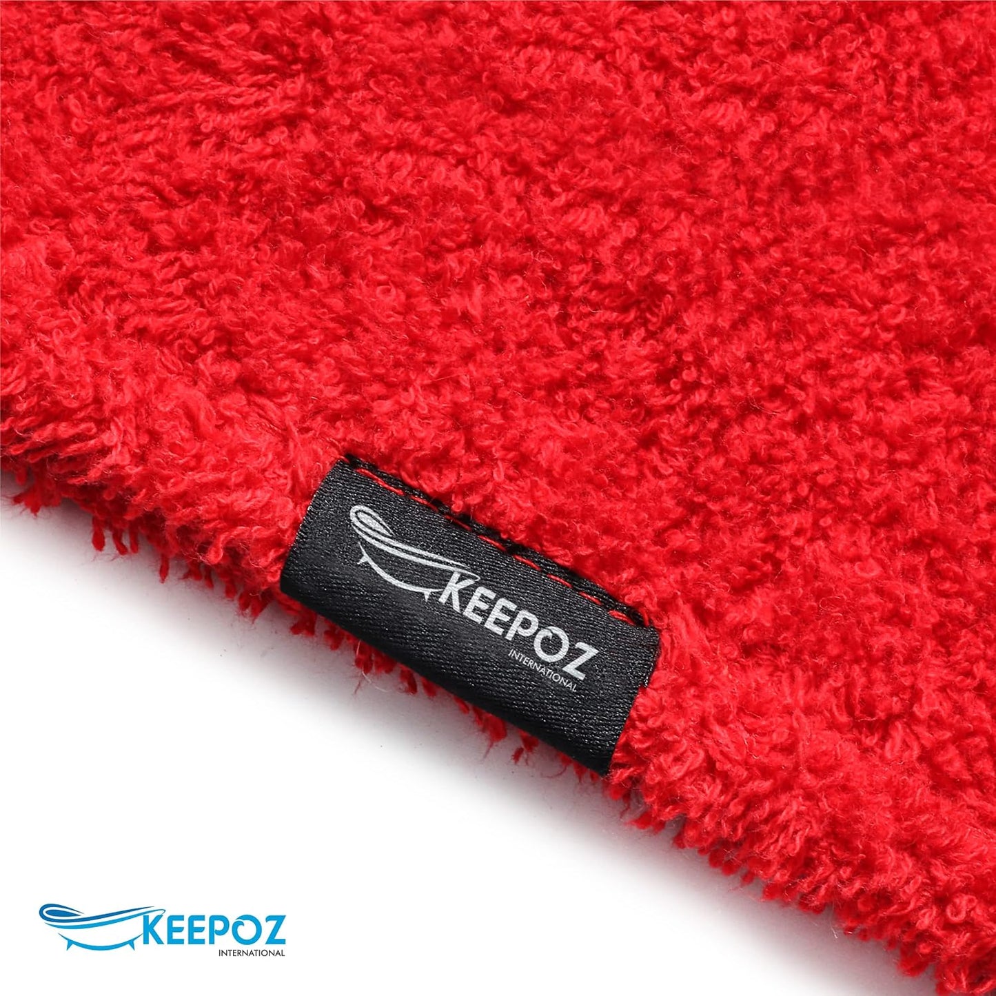 KEEPOZ 100% Cotton Hair Towel Wrap Quick Dry Super Absorbent Turban Head Wrap for Women with Button, Anti Frizz, Hair Cap for Curly, Long & Thick Hair (White, 1 Pc)