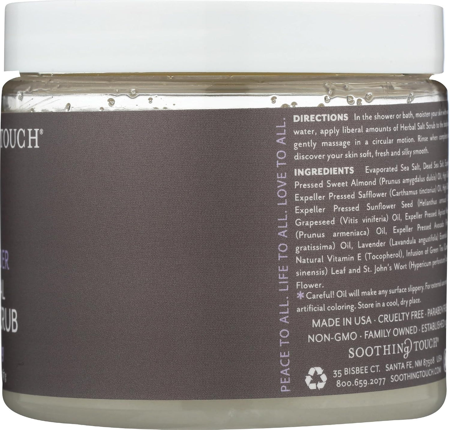Soothing Touch Herbal Salt Scrub, Lavender - 20 Oz