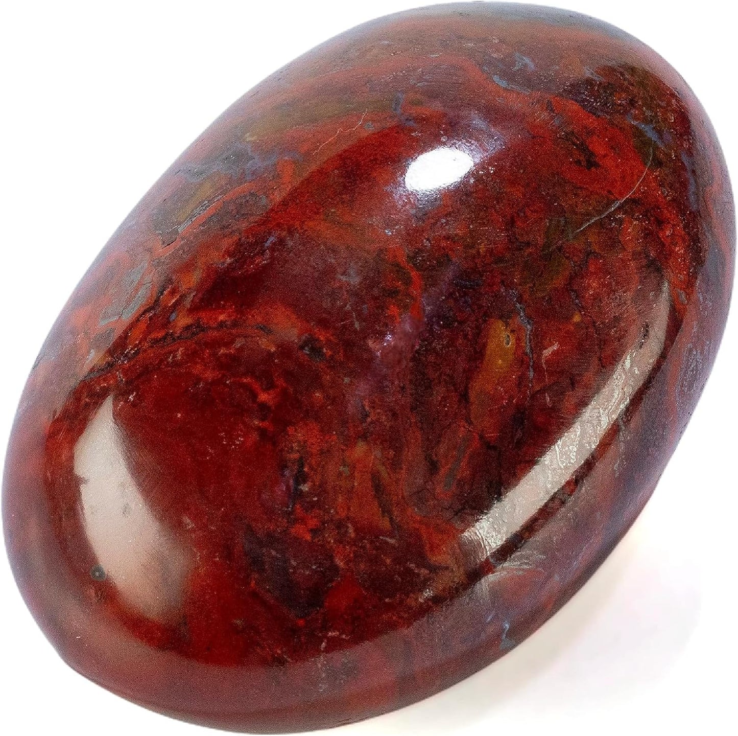 KALIFANO Palm Stone with Healing & Calming Effects - AAA+ Grade High Energy Worry Stone with Information Card - Reiki Crystal Used for Courage (Family Owned and Operated)