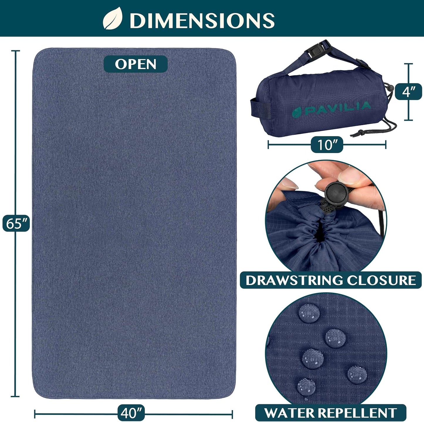 PAVILIA Travel Blanket Airplane Compact with Bag, Lightweight Soft Fleece Plane Blanket Long Flights, Camping Road Trips, Packable Travel Gift Essentials with Luggage Backpack Strap, 65x40, Purple