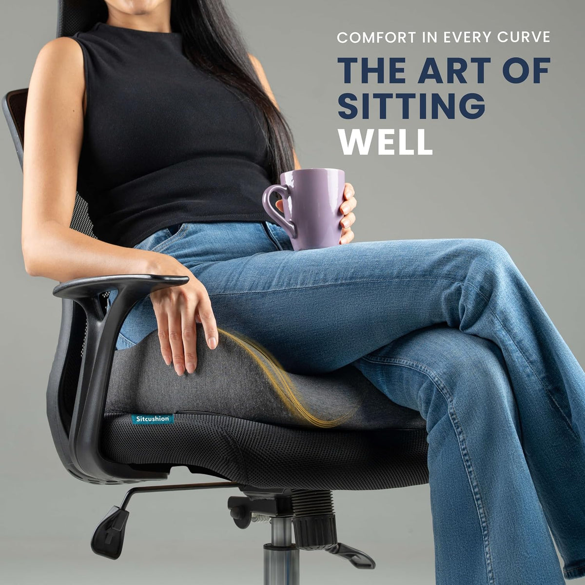 Pressure Relief Seat Cushion for Tailbone Pain, Sciatica & Coccyx Pillow