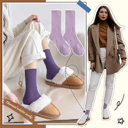 EBMORE 5 Pairs Women Merino Wool Boot Socks Warm Thermal Winter Thick Hiking Cozy Cabin Crew Comfy Socks for Ladies