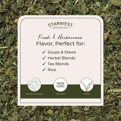 Starwest Botanicals Organic Nettle Leaf, Caffeine Free - Bulk 1 lb Bag
