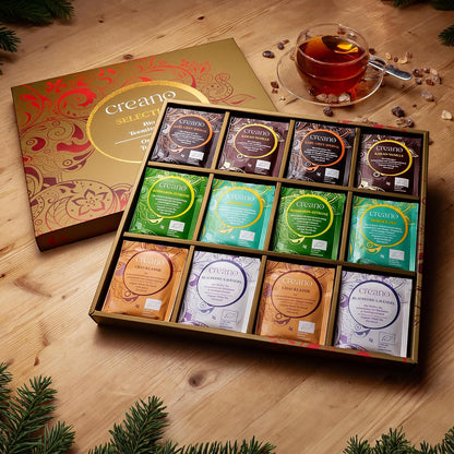 Creano Organic Herbal Tea Sampler Gift Set - Tea Gift Box - 27 Organic Tea Bags in 9 Different Varieties 54 g