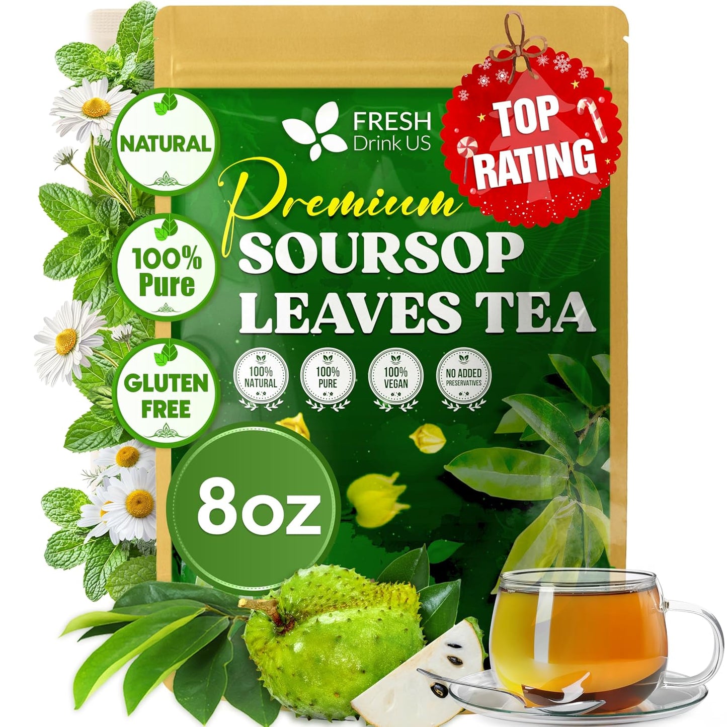 FreshDrinkUS, Premium 150 Lemon Ginger Tea Bags, 100% Natural Ingredients, Hand-made Blend of Lemon and Ginger, Eco-conscious Tea Bags. No Sugar, No Caffeine, Vegan. - Colors A