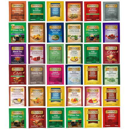 Twinings Tea Bags Sampler Assortment Variety Pack (36 Count) 36 Different Flavours for Tea Lovers: Her, Him, Women, Men, Couples, Family, Friends, Coworkers