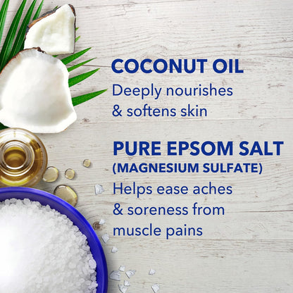 Dr Teal's Epsom Salt Magnesium Soak, Nourish & Protect with Coconut Oil, 3 lbs