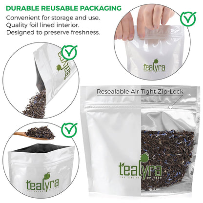 Tealyra - Cream Earl Grey Moonlight | Luxurious Black Loose Leaf Tea | Citrusy Bergamot & French Vanilla Flavor | All Natural Ingredients, 100g (3.5-ounce)