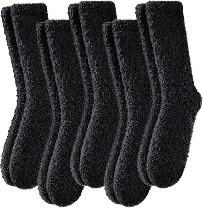 MQELONG Fuzzy Socks for Men & Women Cozy Fluffy Winter Warm Slipper Socks Microfiber Soft Home Sleeping Socks