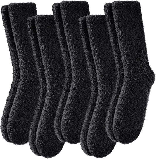 MQELONG Fuzzy Socks for Men & Women Cozy Fluffy Winter Warm Slipper Socks Microfiber Soft Home Sleeping Socks