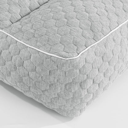 HOMBYS Shredded Memory Foam Knee Pillow for Side Sleepers, 6.5" Height Pillow Between Legs for Aligns Spine & Relieves Pressure Hip & Leg Elevation, Supportive Pillow for Pregnancy, Sciatica, White