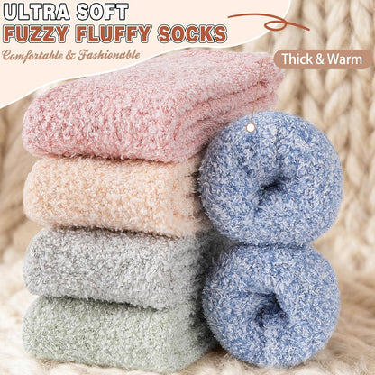 EBMORE Womens Fuzzy Socks Slipper Fluffy Cozy Comfy Cabin Plush Warm Winter Sleep Home Soft Socks