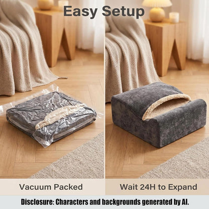 Work Foot Rest Under Desk,Comfort Foot Rest for Couch | Foot Rest For Under Desk at Work,At Soft Ergonomic Footrest,Support Foot Pillow,Heel Chair,Leg Elevation Pillow blue