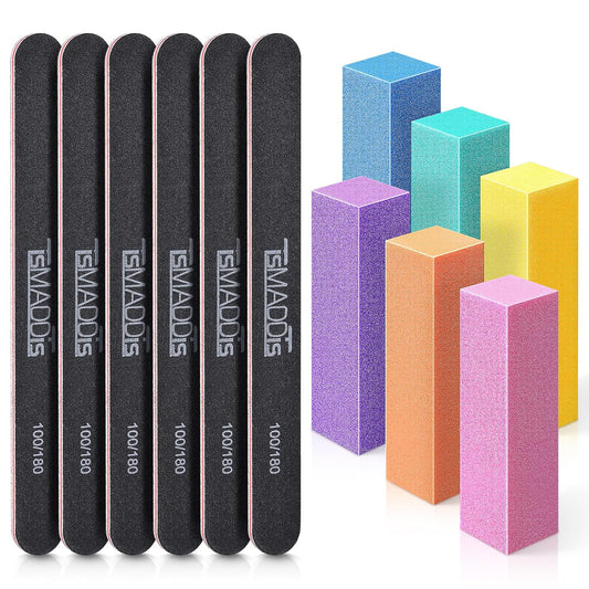 TsMADDTs Nail Files and Buffers, Professional Manicure Tools for Nail Care