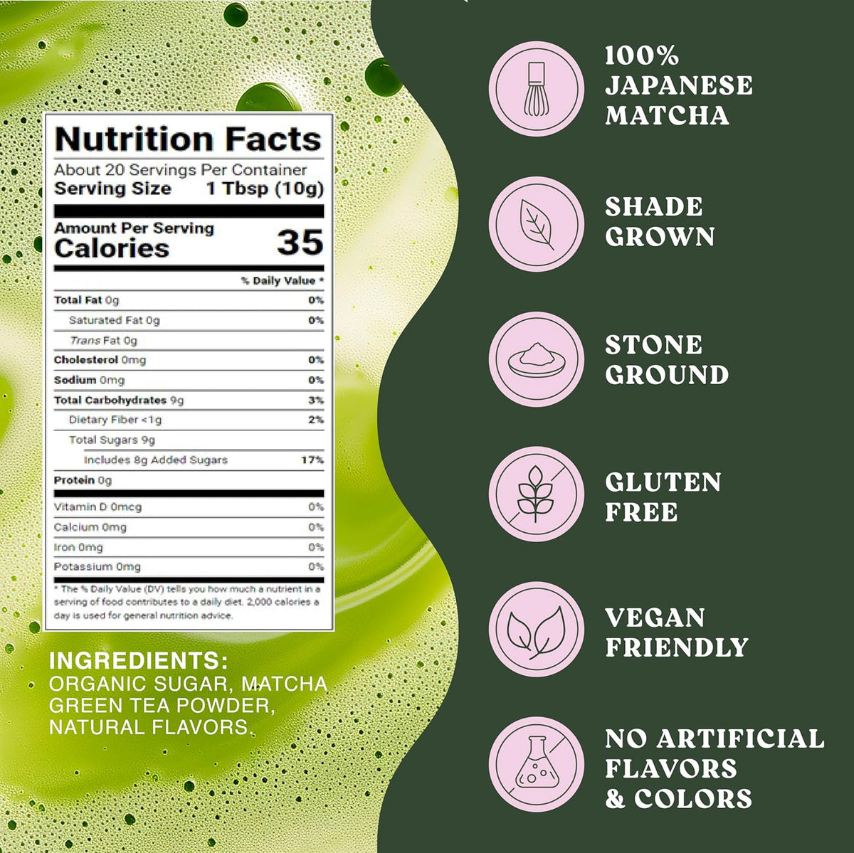 Harmony Premium Japanese Lavender Matcha Tea, 10 Sticks