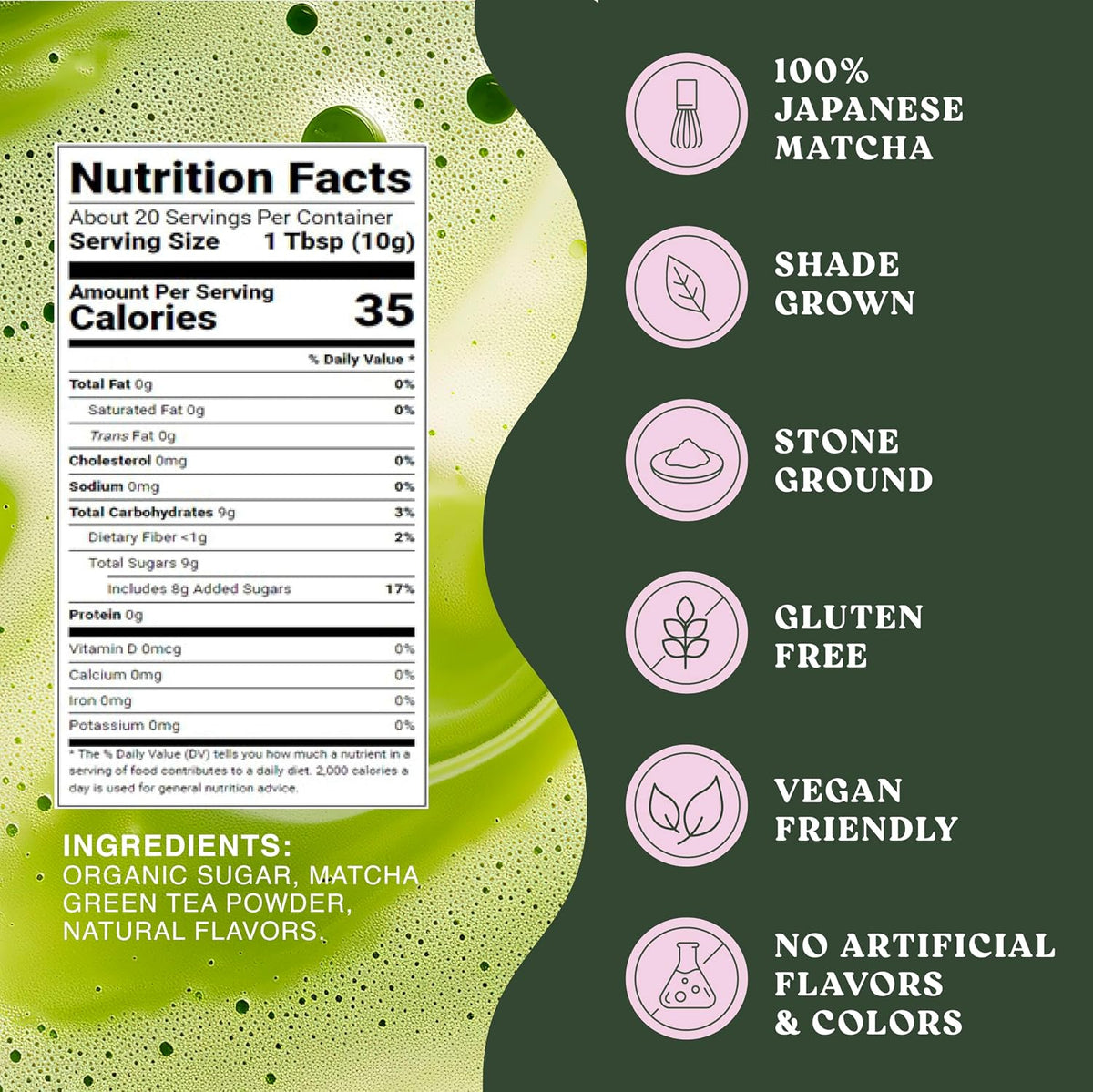 Harmony Lavender Matcha Powder 7.05 oz Bag - 20 Servings