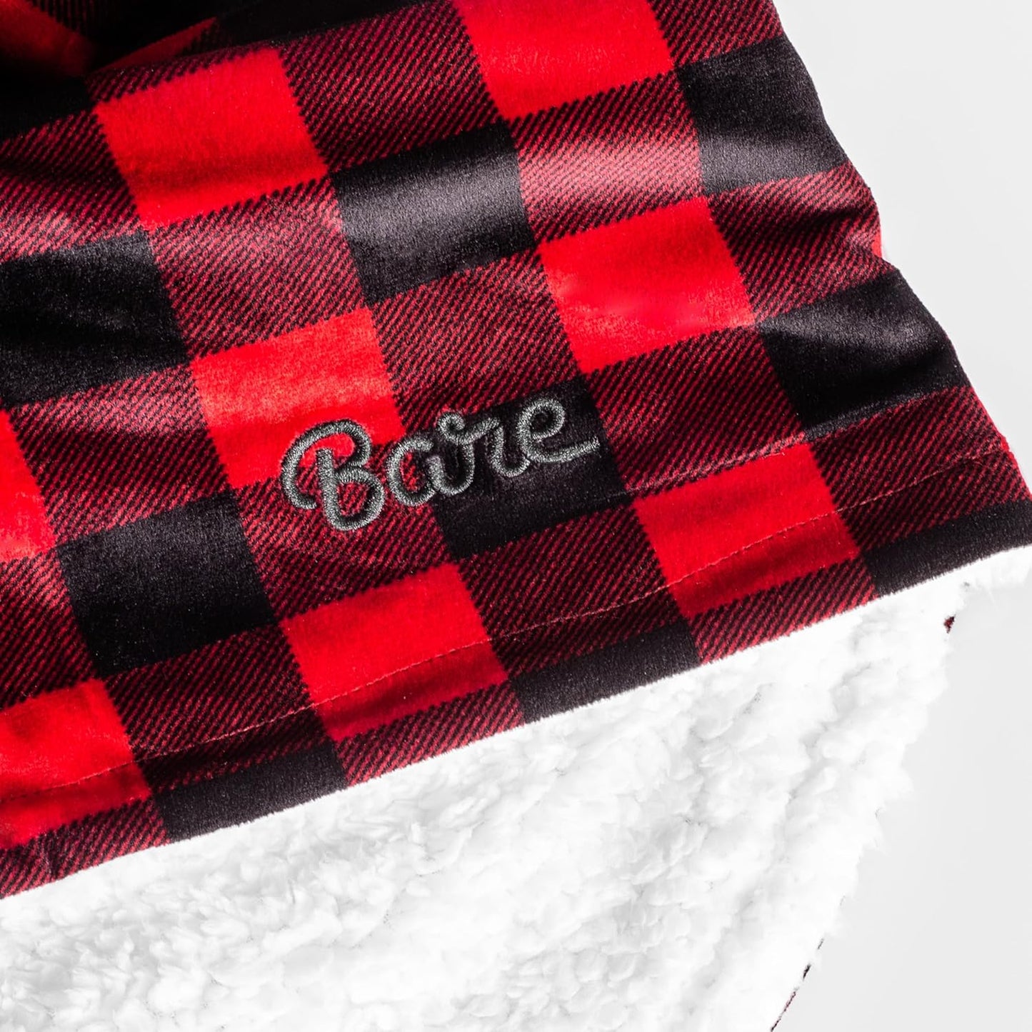 Bare Home Wearable Blanket Hoodie - Soft Plush Sherpa - Warm and Cozy - Oversized Wearable Blanket