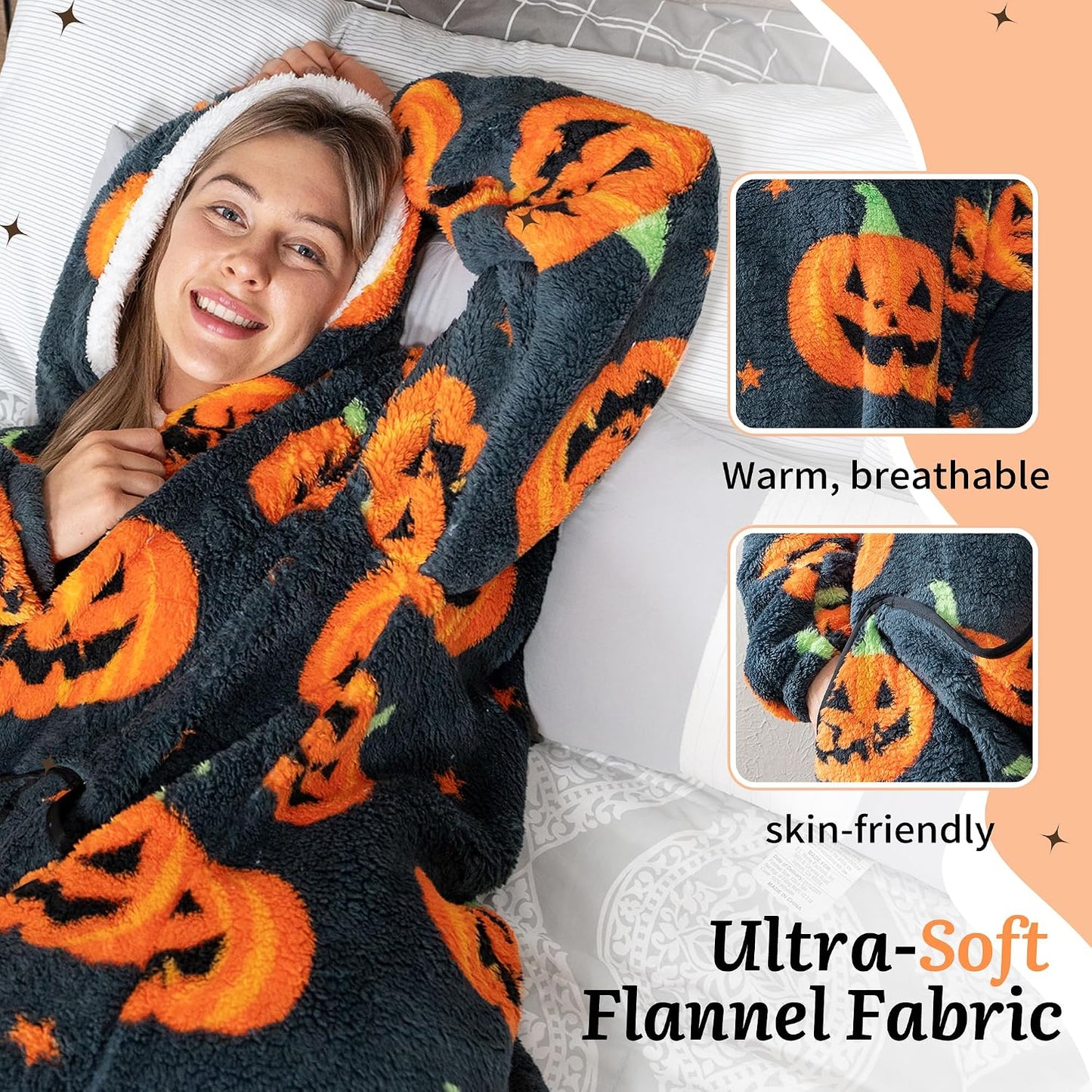 Capecage Blanket Hoodie, Long Hooded Blanket Sweatshirt as Birthday Gifts for Women Men, Long Wearable Blanket for Women Men.