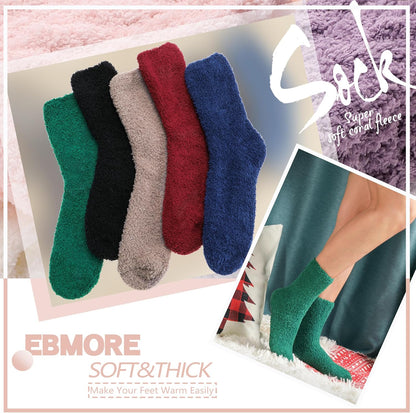 EBMORE Womens Fuzzy Socks Slipper Fluffy Cozy Comfy Cabin Plush Warm Winter Sleep Home Soft Socks