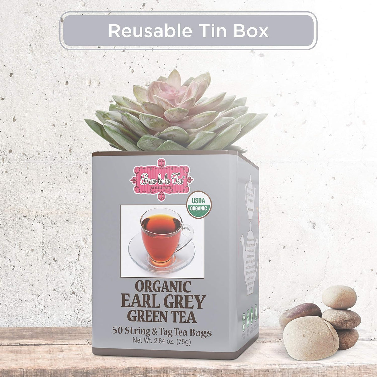 Brew La La Organic Earl Grey Green Tea