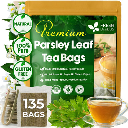 FreshDrinkUS, Premium Parsley Leaf Tea, 135 Count, Pure, Caffeine Free