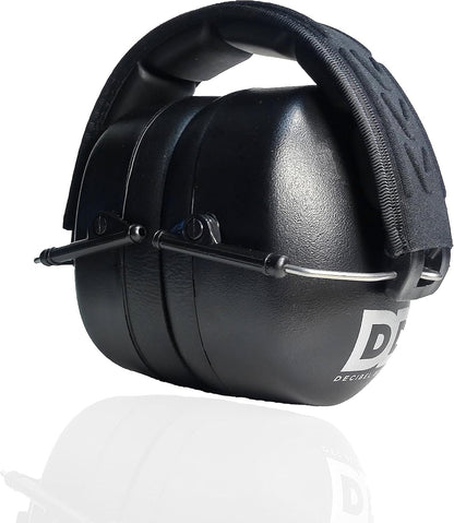 DECIBEL DEFENSE Professional Safety Ear Muffs 37dB NRR - The HIGHEST Rated & MOST COMFORTABLE Ear Protection for Shooting & Industrial Use - THE BEST HEARING PROTECTION...GUARANTEED (BLACK)