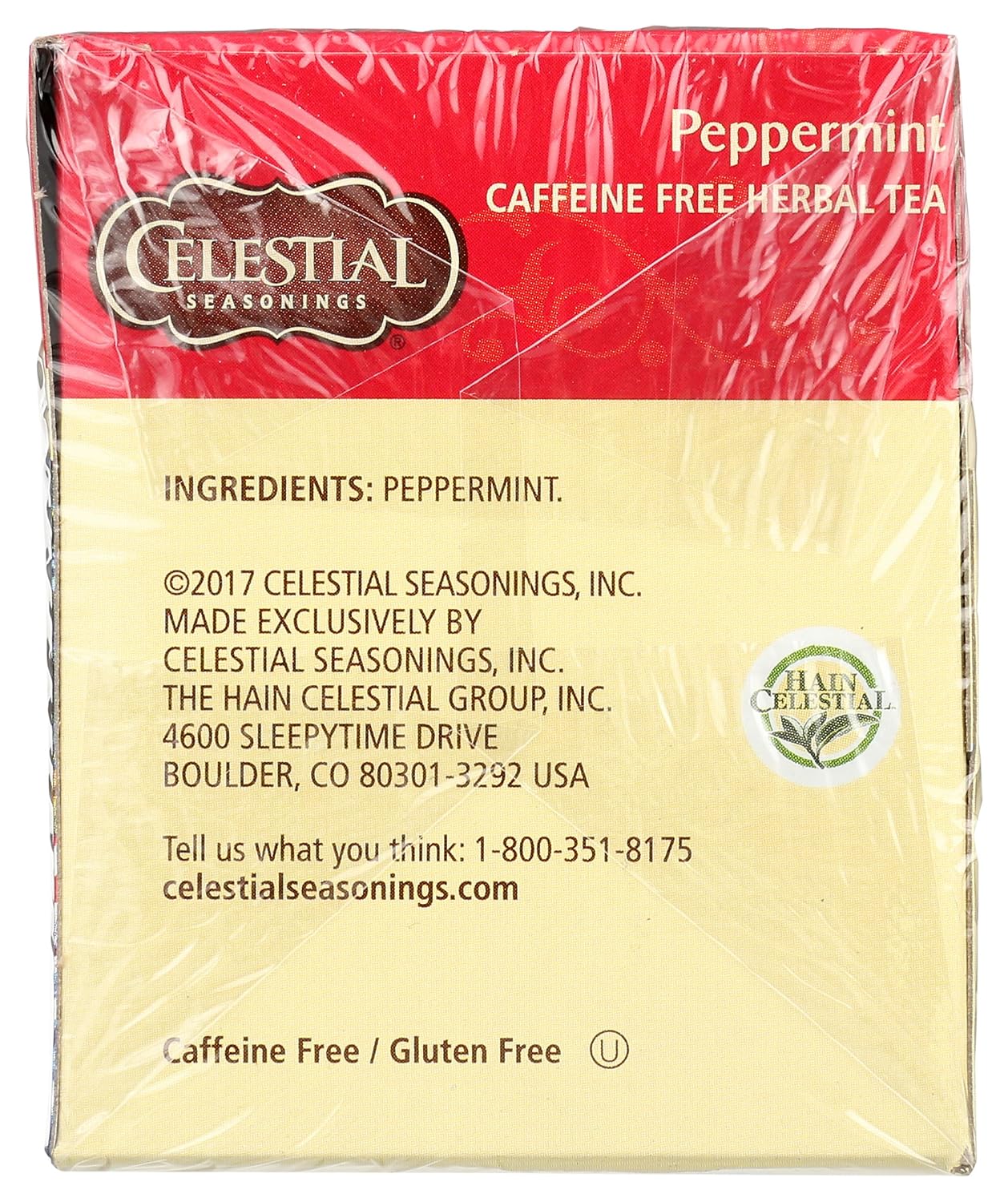 Celestial Seasonings Peppermint Herbal Tea, 20 ct