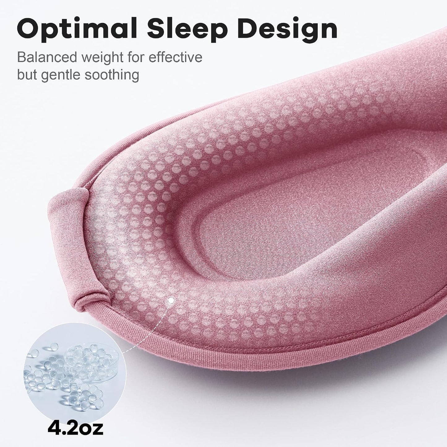 Weighted Eye Mask for Sleeping 2 Pack: Gentle Pressure Blackout Sleep Mask with 3D Contoured Cups, Zero Eye Pressure Sleep Mask for Lash Extensions, Memory Foam Travel Mask, Black Pink
