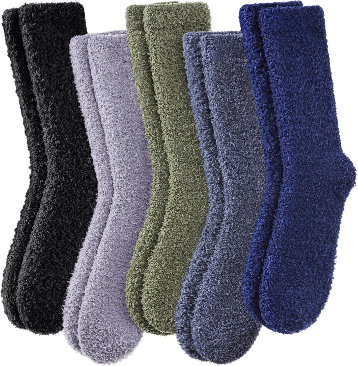 MQELONG Fuzzy Socks for Men & Women Cozy Fluffy Winter Warm Slipper Socks Microfiber Soft Home Sleeping Socks