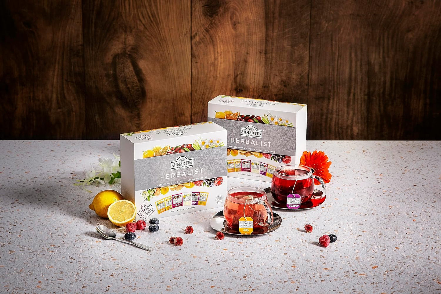 Ahmad Tea Variety Gift Box, 60 Foil Enveloped Teabags, Twelve Teas, 1 Count