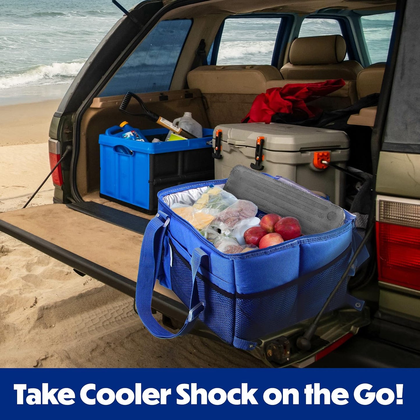 Cooler Shock Ice Packs - Reusable, Premium, Large Pack and Lunch Set for Long Term Use - Cools Faster Than Ice - Cooler Accessories