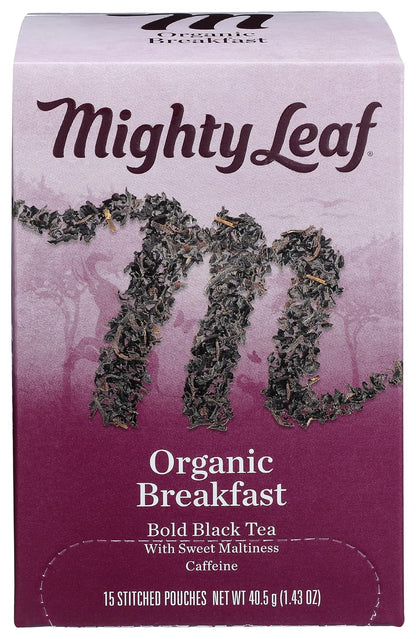 Mighty Leaf Tea Organic Breakfast Hand-Stiched Tea Bags, 15 ct