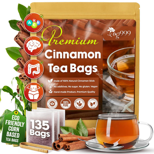 TOG999 Ceylon Cinnamon Tea Bags, Cinnamon Herbal Tea, Caffeine-Free