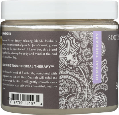 Soothing Touch Herbal Salt Scrub, Lavender - 20 Oz