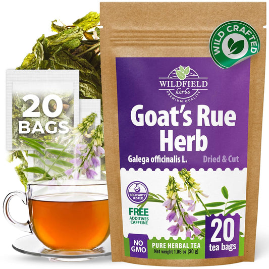 20 Bags Goat's Rue Tea Goats Rue Herb (Galega Officinalis L.) - 20 Count 1.5g Tea Bags French Lilac Ruda De Cabra